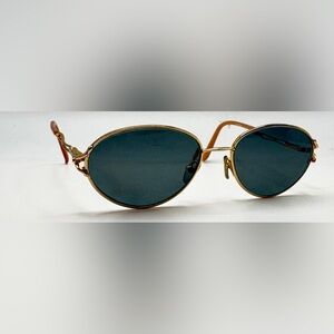 Silver Dollar Gold Oval Metal Sunglasses Frames Only